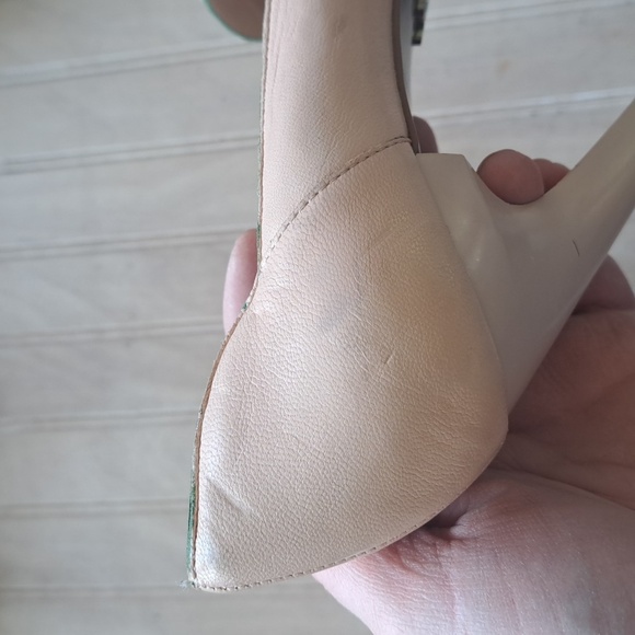 Rachel Roy Leather Soft Blush Pink Open-toe Stiletto High Heel Pumps Designer - Picture 14 of 15